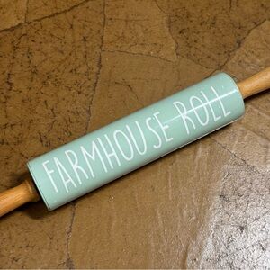 19” Farmhouse Roll Mint Green Metal Rolling Pin Kitchen Decor